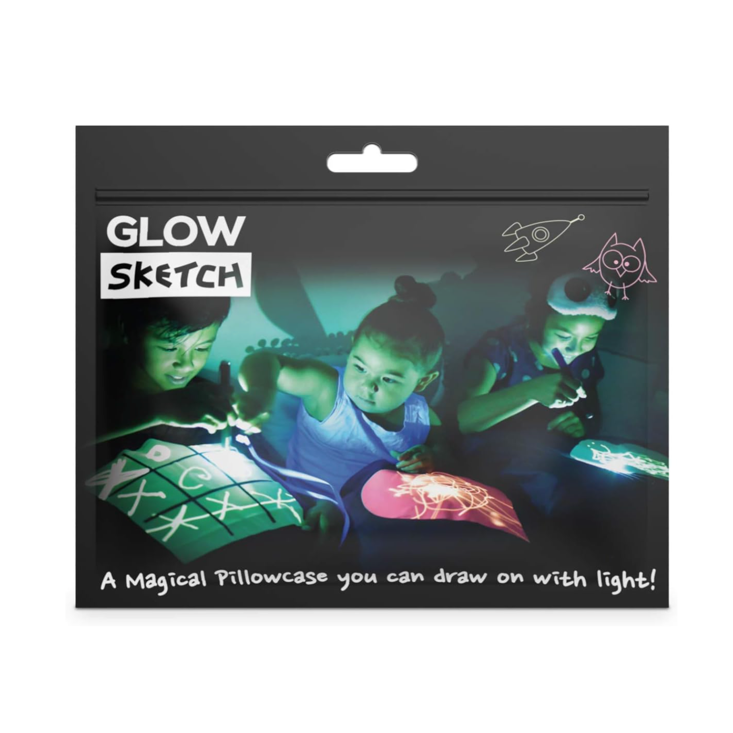 Illuminated Apparel Glow Sketch Interactive Glow In The Dark Pillow Case Dream Cloud 