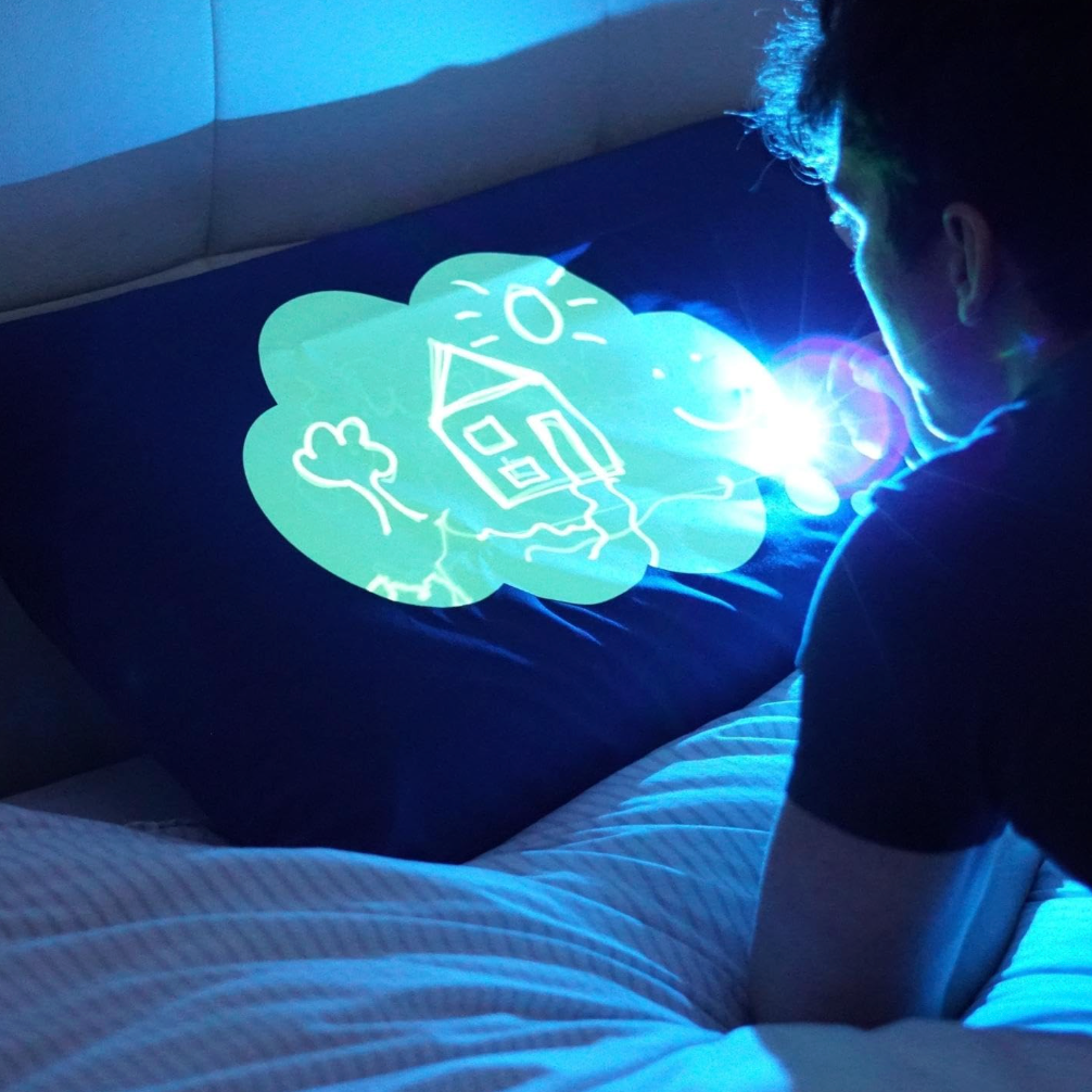 Illuminated Apparel Glow Sketch Interactive Glow In The Dark Pillow Case Dream Cloud 