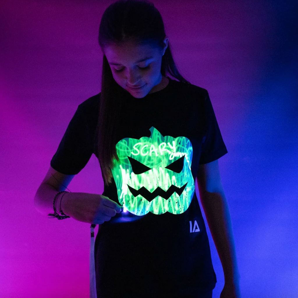 Illuminated Apparel Halloween Glow In The Dark T-Shirt - Jacko Lantern