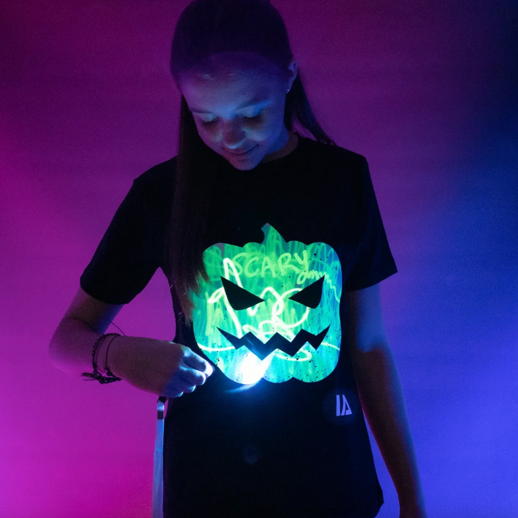 Illuminated Apparel Halloween Glow In The Dark T-Shirt - Jacko Lantern