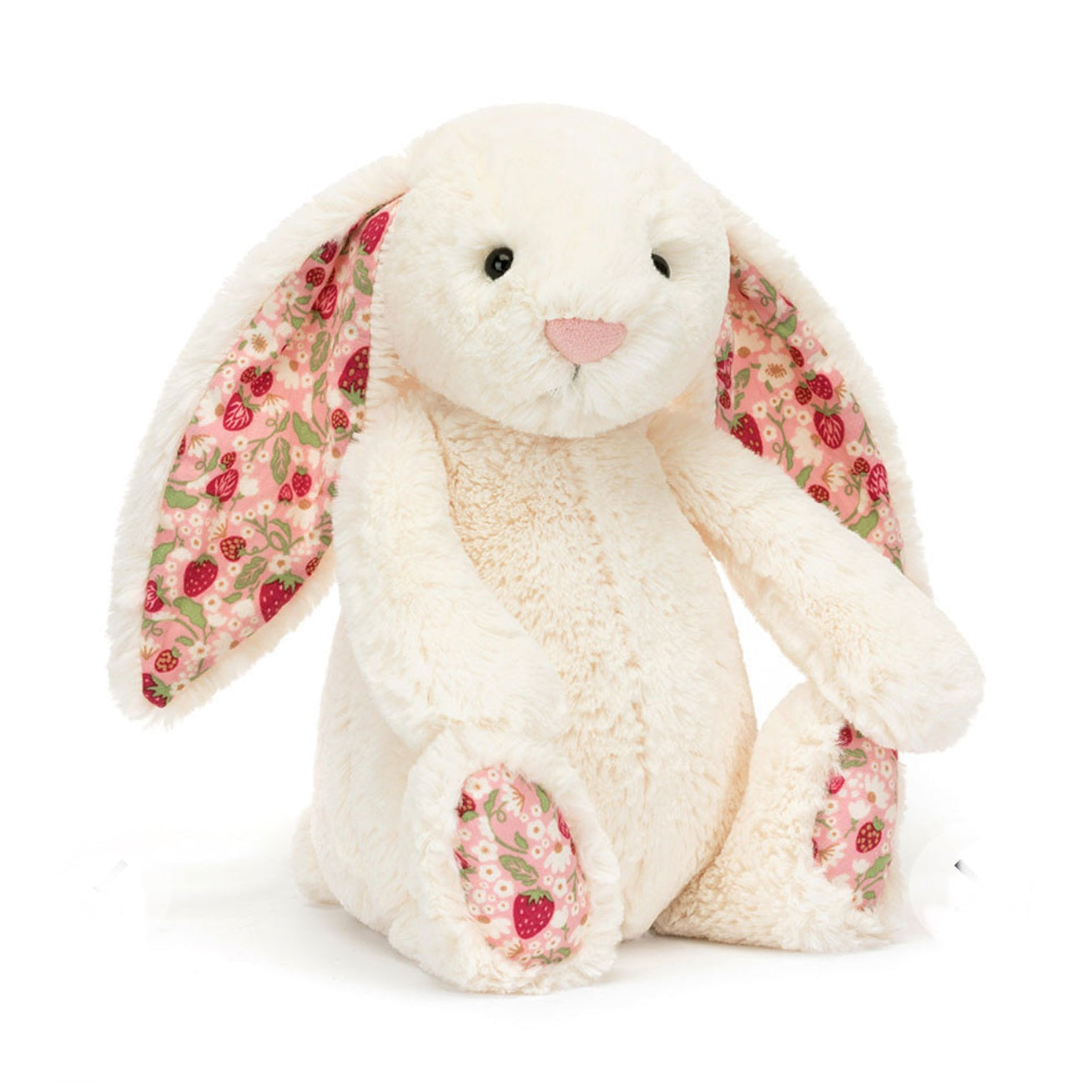 Jelly Cat -Blossom Cream Bunny 'Berry'- Size Medium 