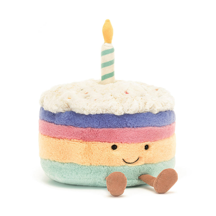 Jellycat Amuseables Rainbow Birthday Cake 