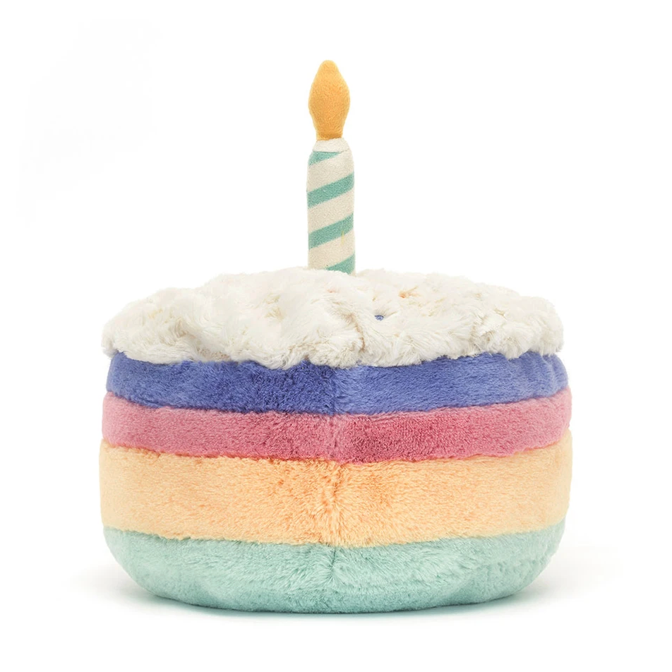 Jellycat Amuseables Rainbow Birthday Cake 