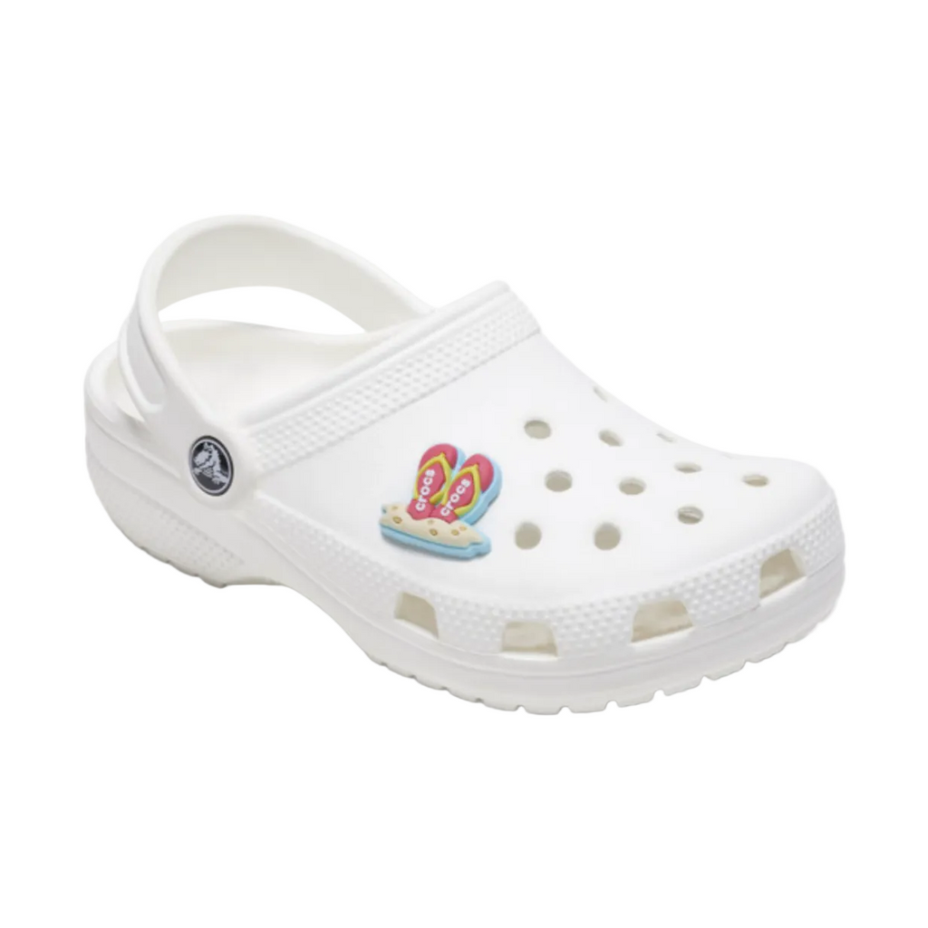 Jibbitz Charms Flip Flops on Sand