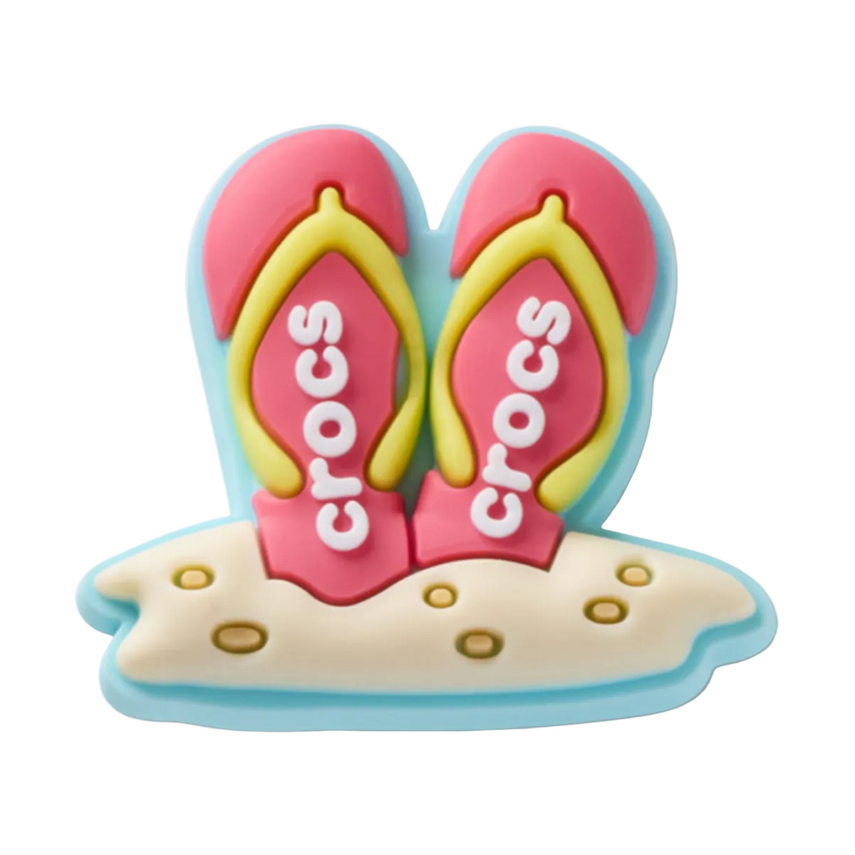 Jibbitz Charms Flip Flops on Sand