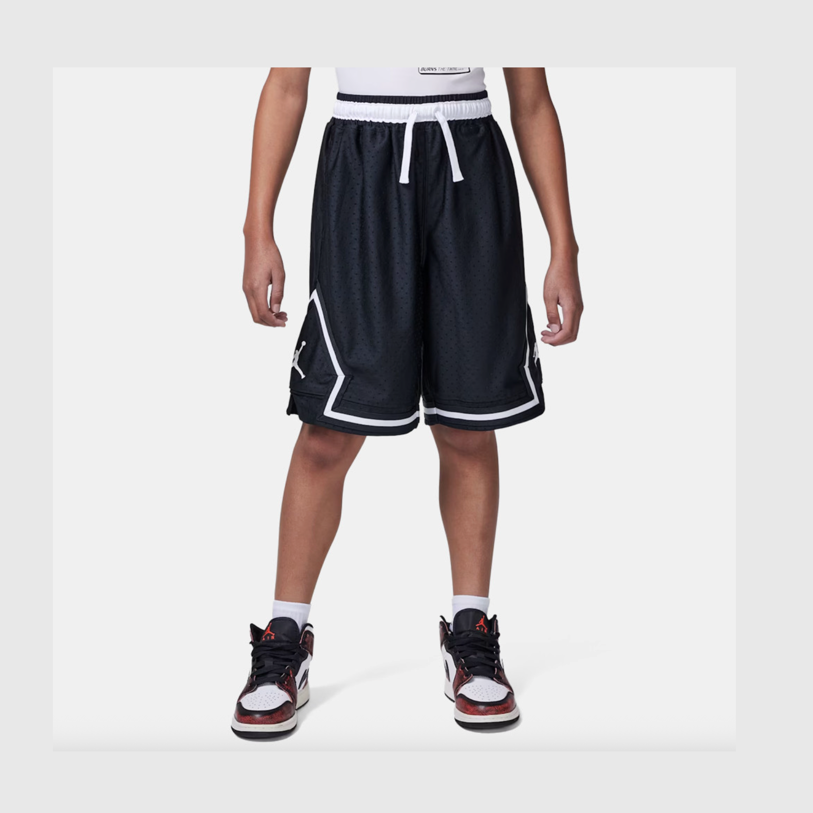 Jordan Big Kid's Dri-FIT Diamond Shorts - Black 