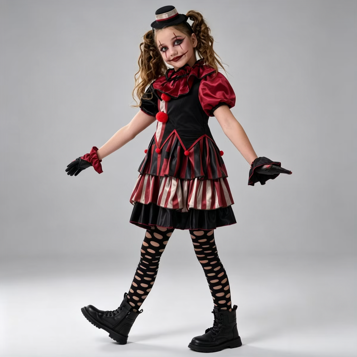 Joyfy Halloween Girls Scary Clown Costume