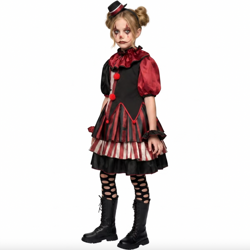 Joyfy Halloween Girls Scary Clown Costume