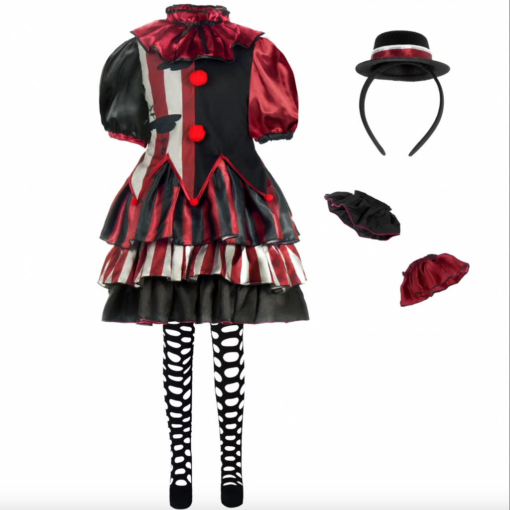 Joyfy Halloween Girls Scary Clown Costume
