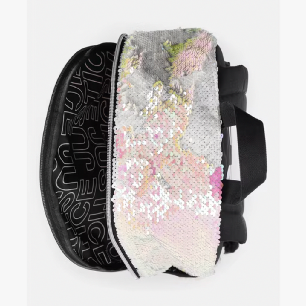 Justice Girls 17" Sequin Backpack & Lunch Tote Set - White