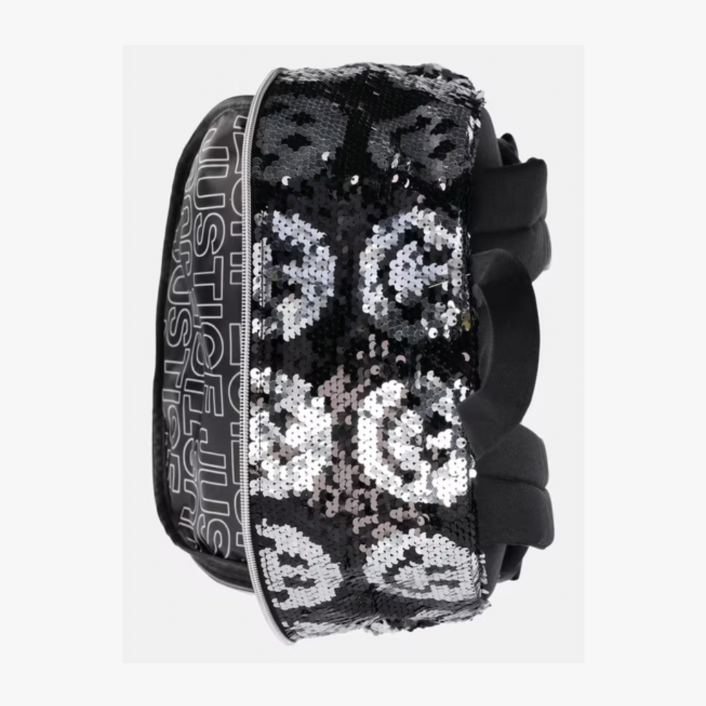 Justice Girls 17" Smiley Sequin Backpack & Lunch Tote Set - Black