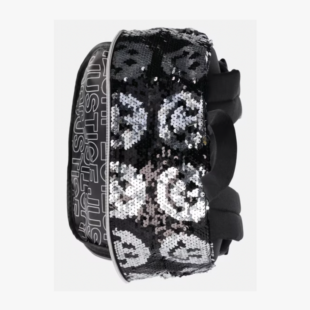 Justice Girls 17" Smiley Sequin Backpack & Lunch Tote Set - Black