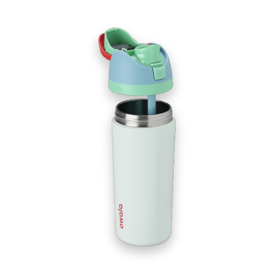 Kid's Owala 16 OZ FreeSip Stainless Steel Water Bottle-Rain Forest 