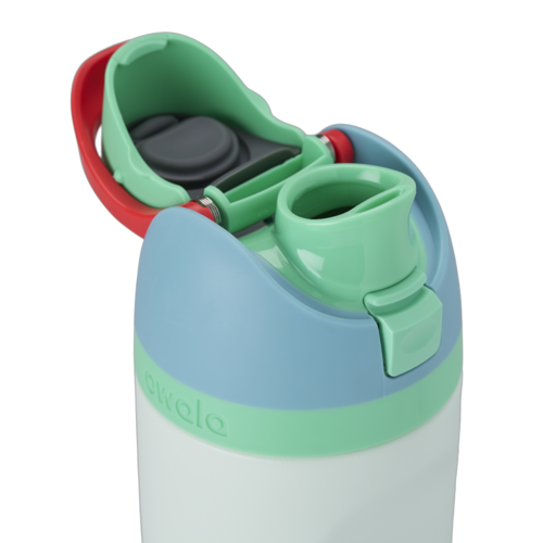 Kid's Owala 16 OZ FreeSip Stainless Steel Water Bottle-Rain Forest 