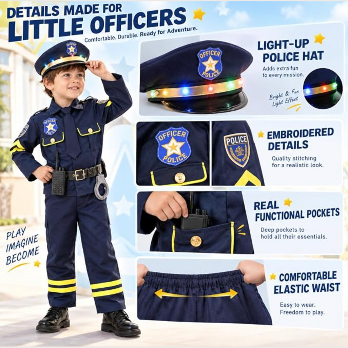 LOYO Police Costume for Kids