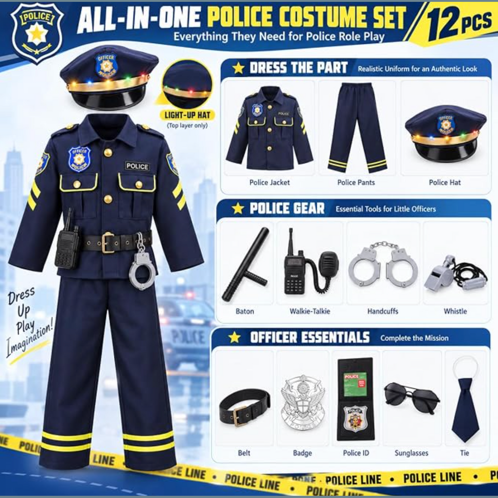 LOYO Police Costume for Kids