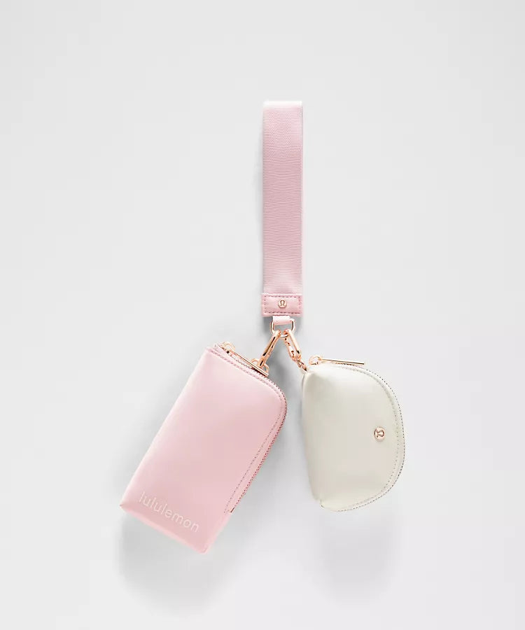 LuluLemon Dual Pouch Wristlet-Colour Mink Berry/Light Ivory