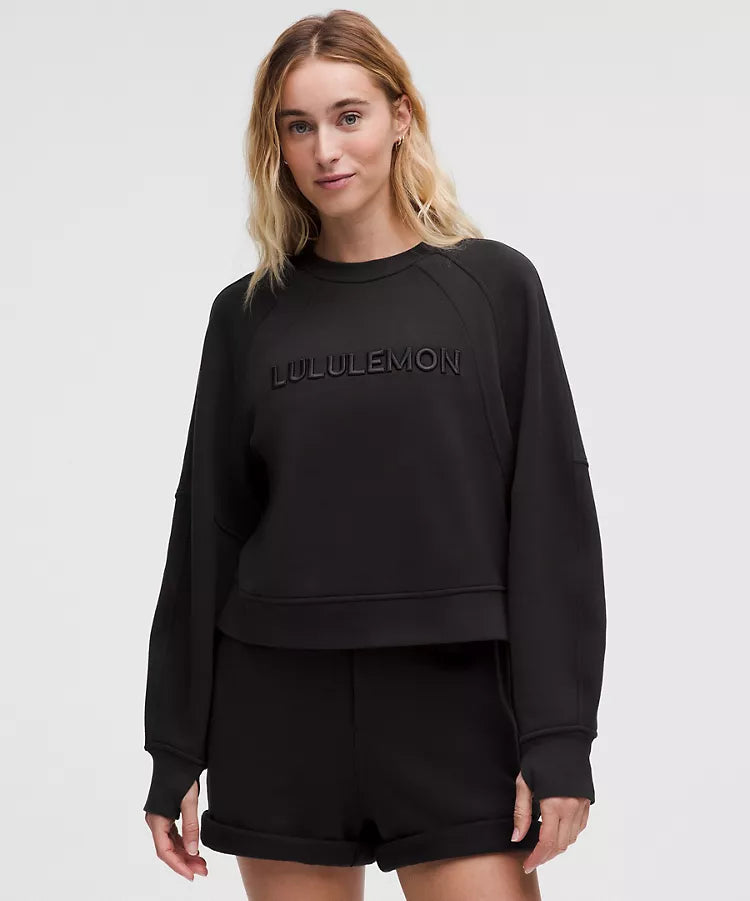 LuluLemon Hoodie-Scuba Oversized Pullover Wordmark-Colour Black
