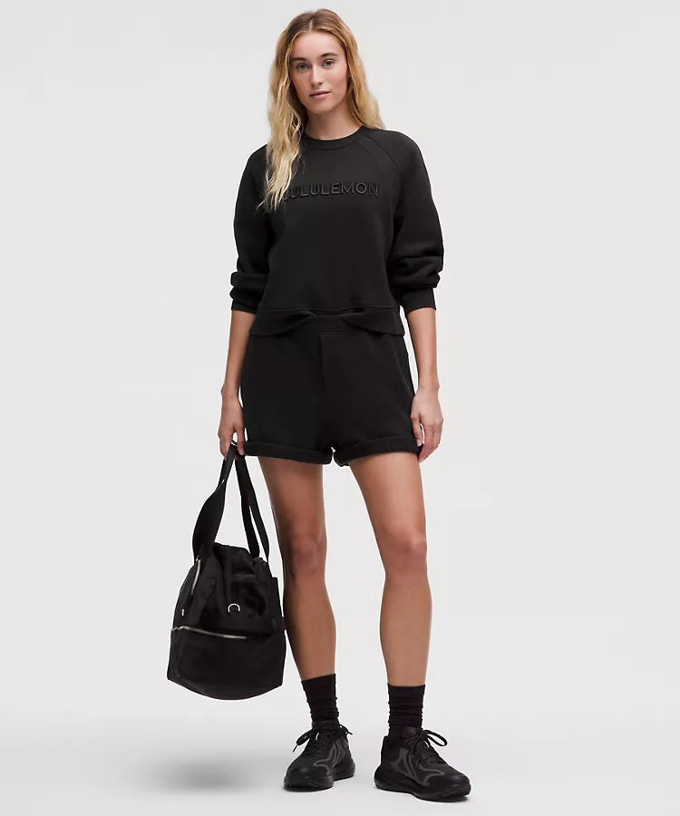 LuluLemon Hoodie-Scuba Oversized Pullover Wordmark-Colour Black