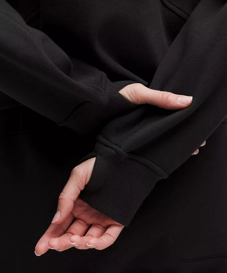 LuluLemon Hoodie-Scuba Oversized Pullover Wordmark-Colour Black