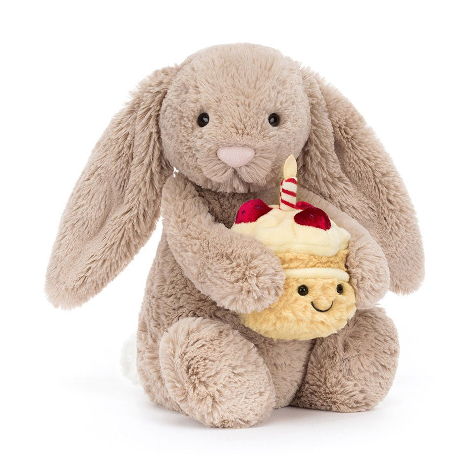 *Limited Quantity * Jelly Cats - Bashful Beige Bunny 'Birthday' 