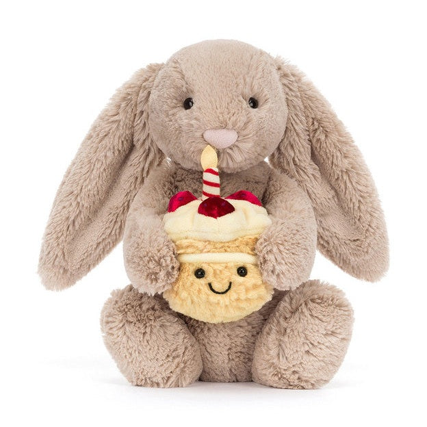 *Limited Quantity * Jelly Cats - Bashful Beige Bunny 'Birthday' 