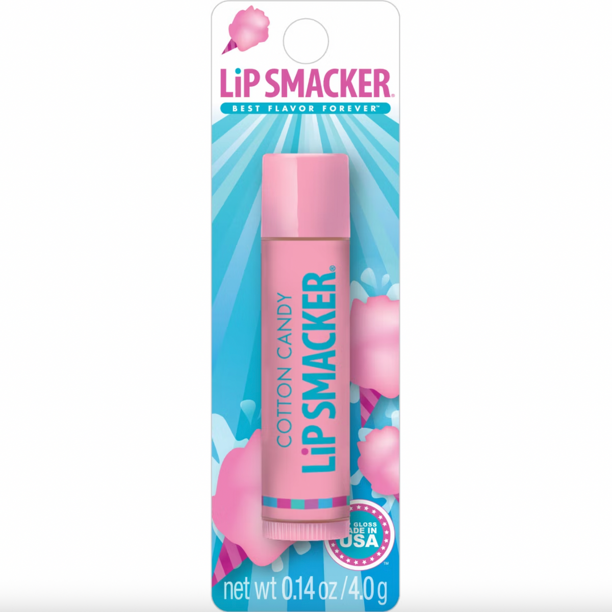 Lip Smacker Lip Balm - Cotton Candy - 0.14oz