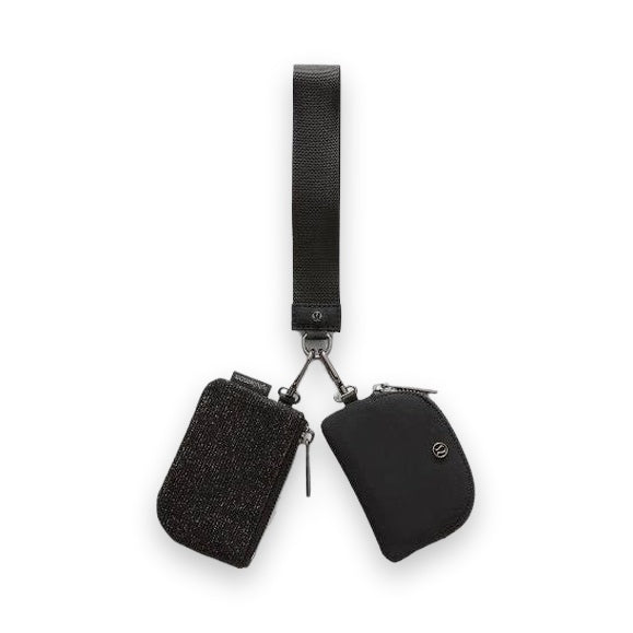 LuluLemon Dual Pouch Wristlet - Black/Gunmetal 