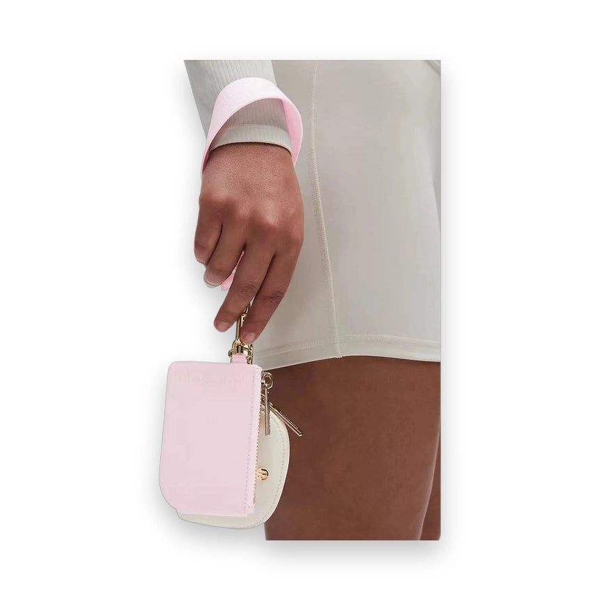 LuluLemon Dual Pouch Wristlet-Colour Blissful Pink/Light Ivory 
