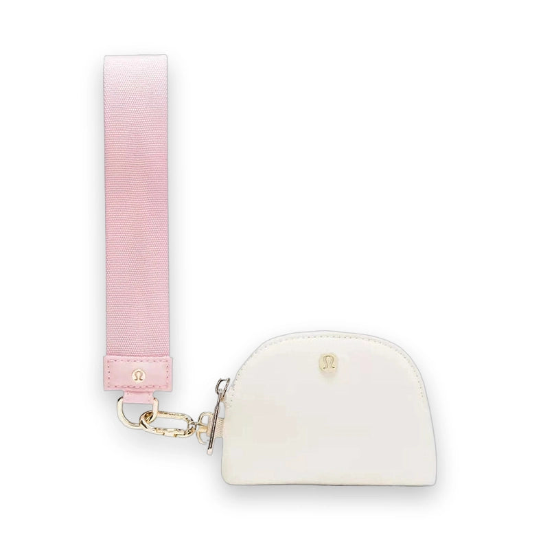 LuluLemon Dual Pouch Wristlet-Colour Blissful Pink/Light Ivory 