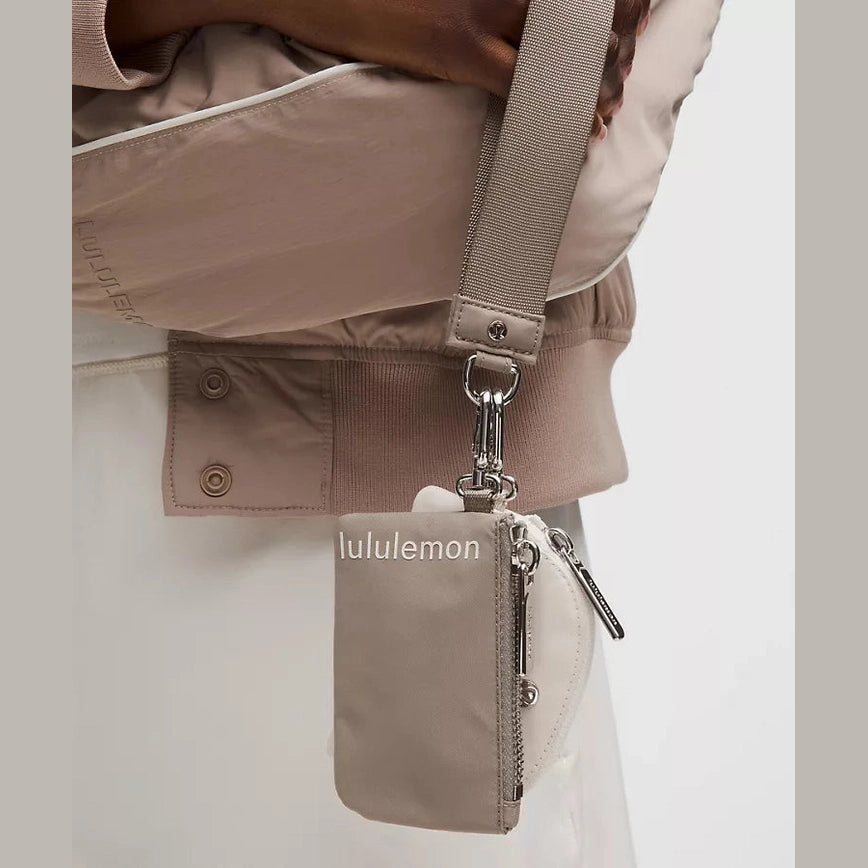 LuluLemon Dual Pouch Wristlet-ColourWarm Ash Grey/Light Ivory 
