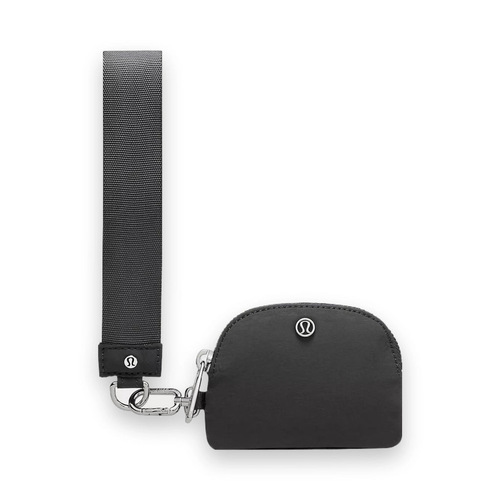 LuluLemon Dual Pouch Wristlet- Dark Silver/Graphite Grey/Silver 