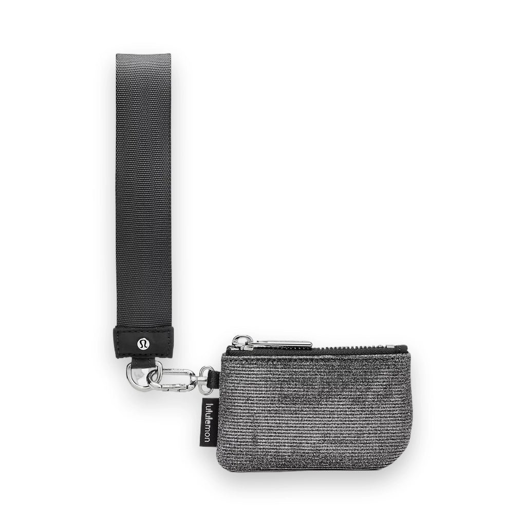 LuluLemon Dual Pouch Wristlet- Dark Silver/Graphite Grey/Silver 