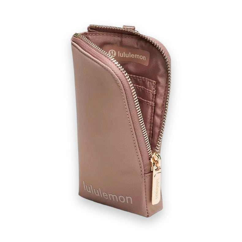LuluLemon Dual Pouch Wristlet *Wallet-Colour Red Clay/Mink Berry 