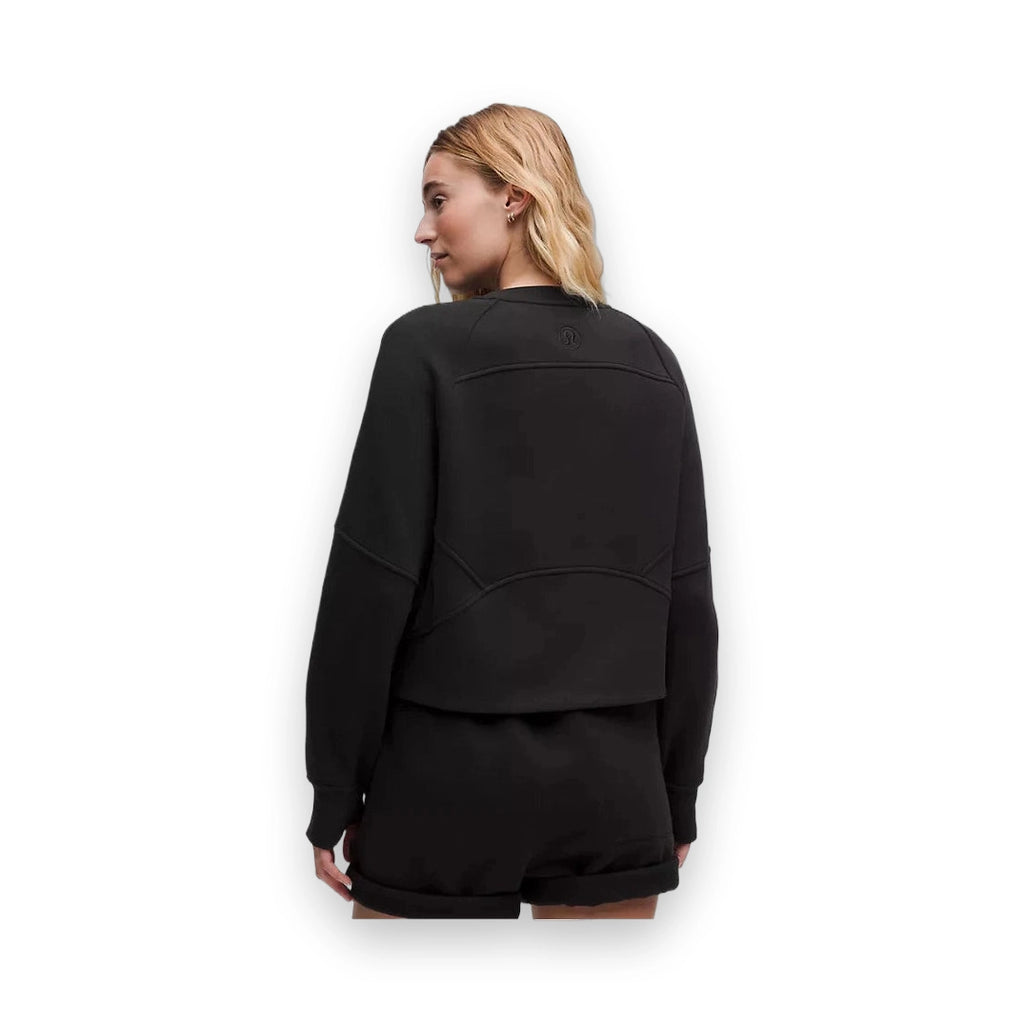LuluLemon Hoodie-Scuba Oversized Pullover Wordmark-Colour Black 
