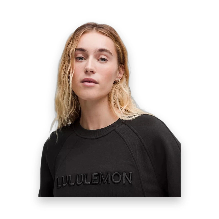 LuluLemon Hoodie-Scuba Oversized Pullover Wordmark-Colour Black 