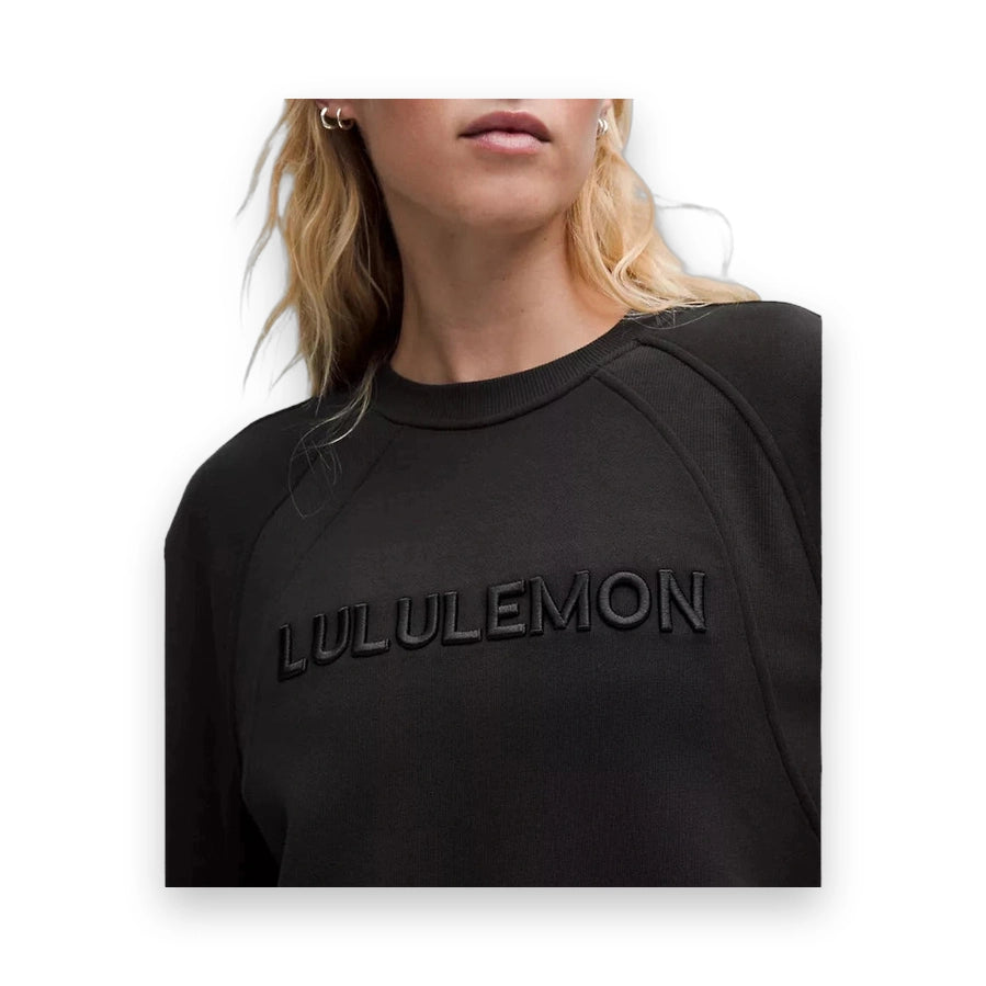 LuluLemon Hoodie-Scuba Oversized Pullover Wordmark-Colour Black 