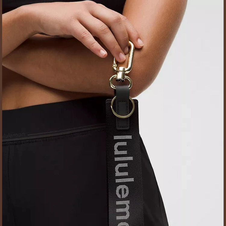 LuluLemon KeyChain NeverLost-ColourBlack/White/Gold 