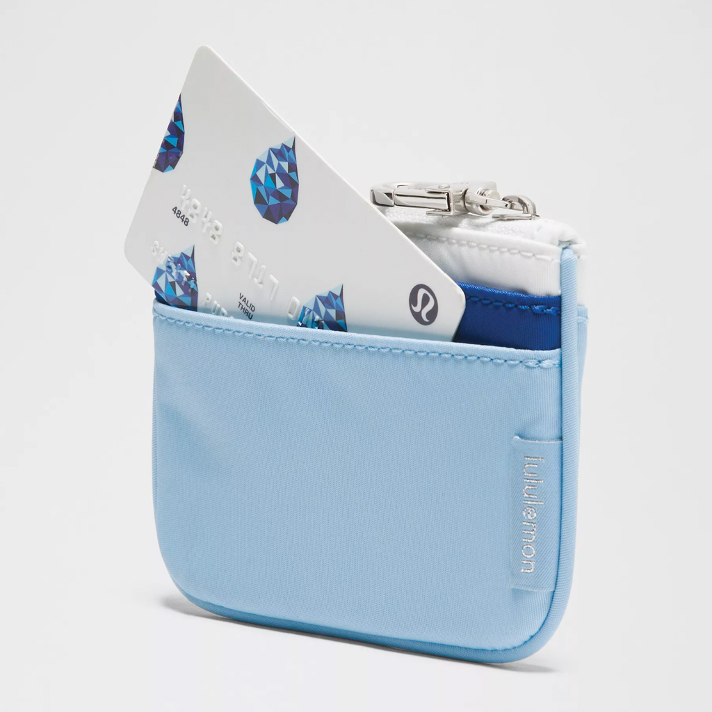 Lululemon Clippable Card Holder - Dreamy Blue/Polo Pastel/Silver