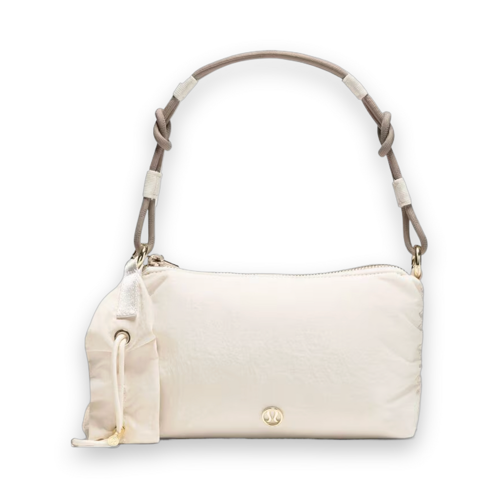 Lululemon Ruched Shoulder Bag Mini 1.5L - Light Ivory/Warm Ash Grey 