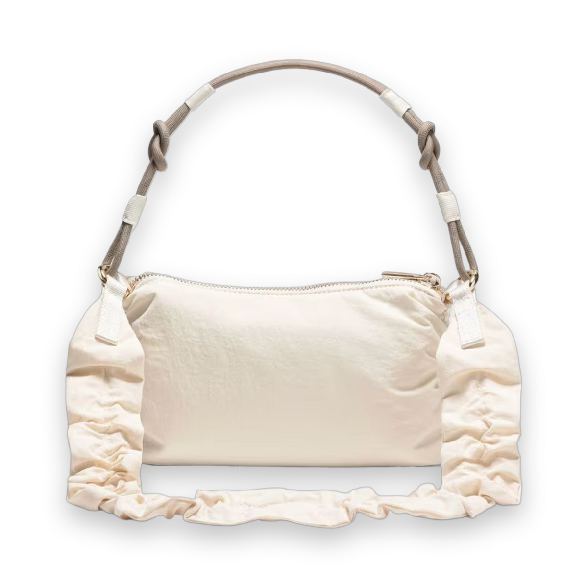 Lululemon Ruched Shoulder Bag Mini 1.5L - Light Ivory/Warm Ash Grey 