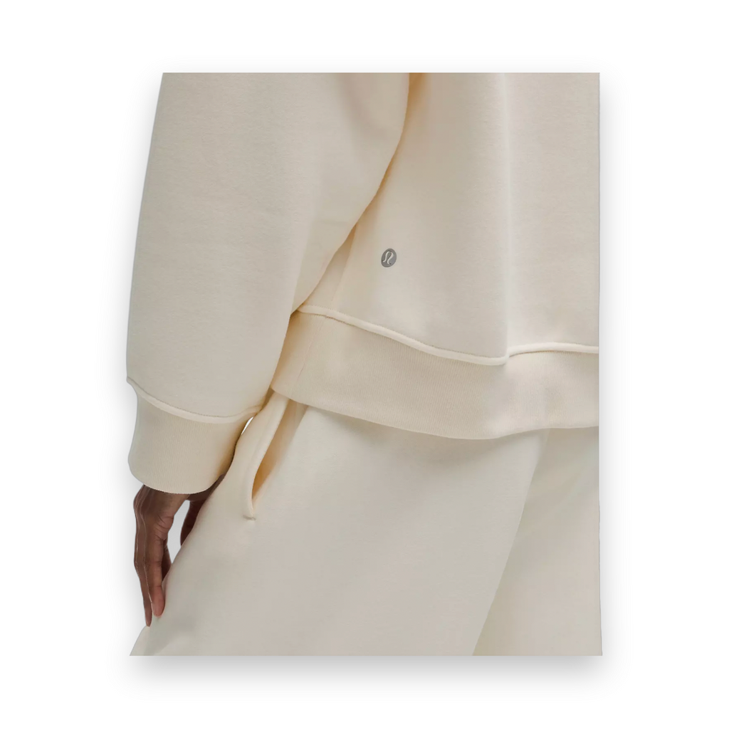 Lululemon Women's Steady State SuperLoft Hoodie Wider Cuff - Coconut Ivory
