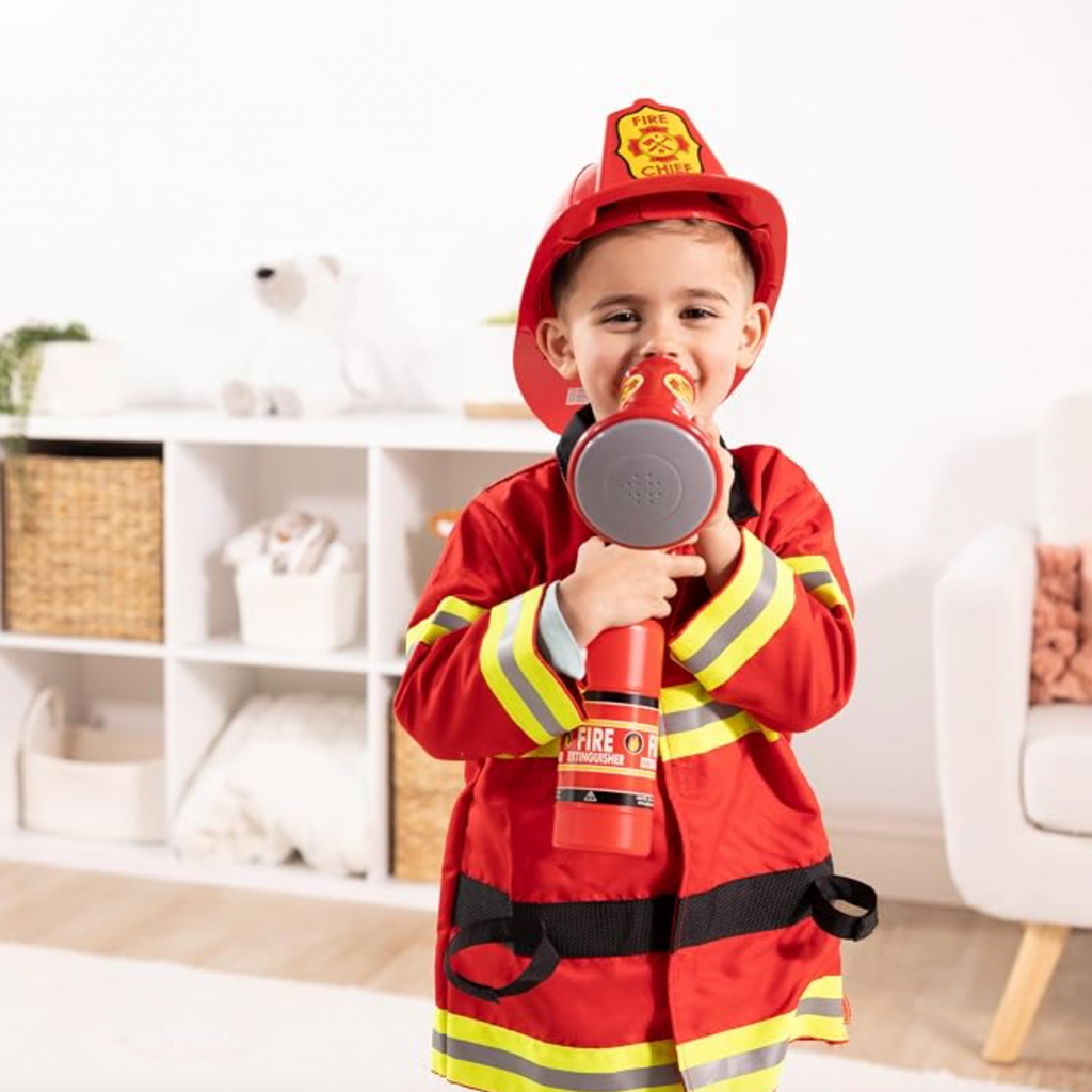Melissa Doug Fire Chief Role Play Costume 3-6