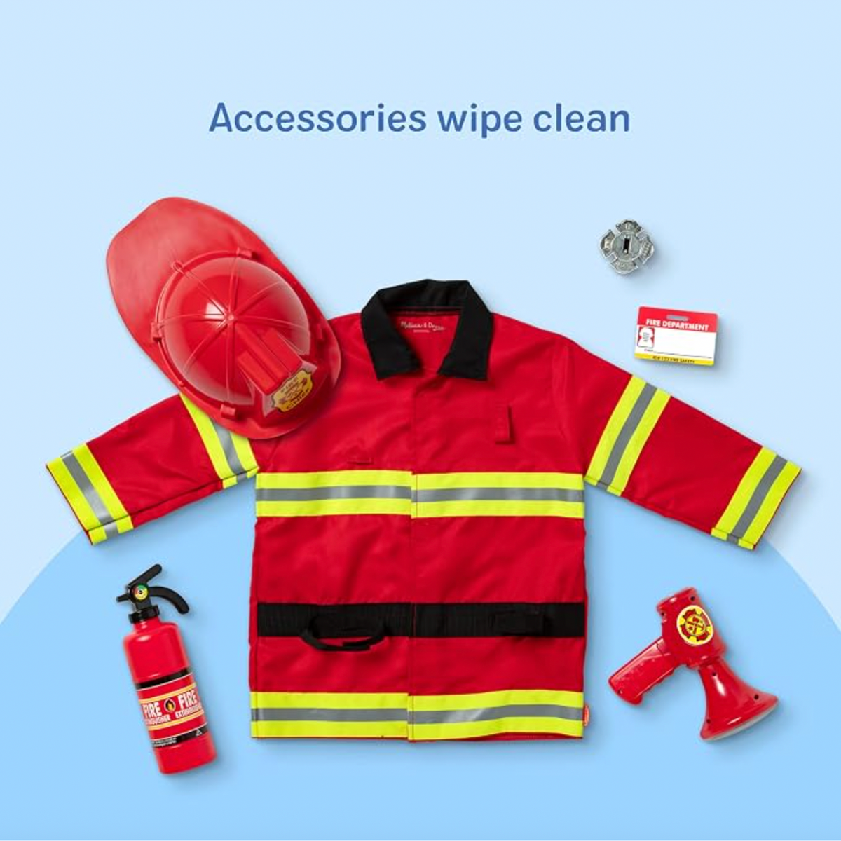 Melissa Doug Fire Chief Role Play Costume 3-6