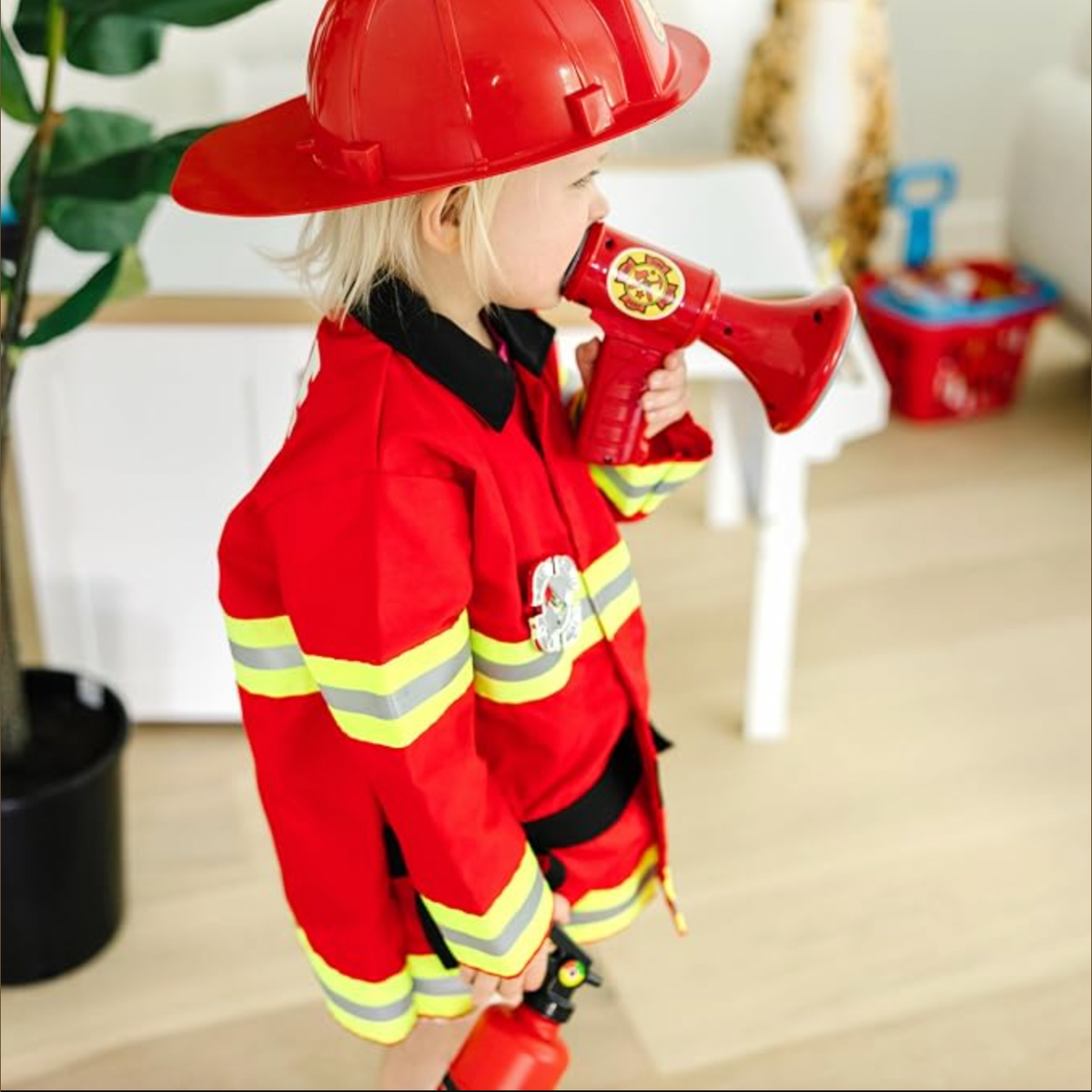 Melissa Doug Fire Chief Role Play Costume 3-6