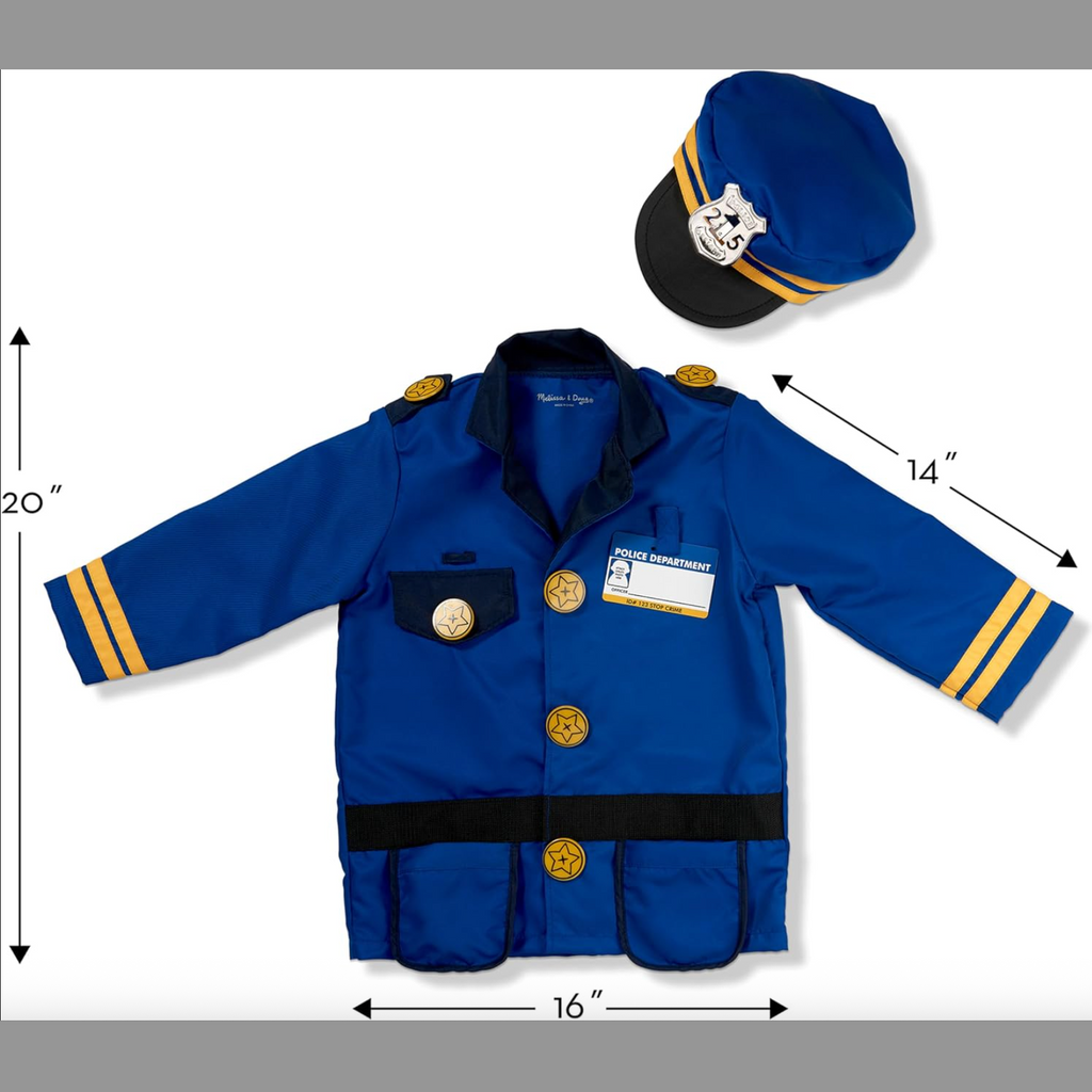 Melissa & Doug Police Officer Costume 3-6
