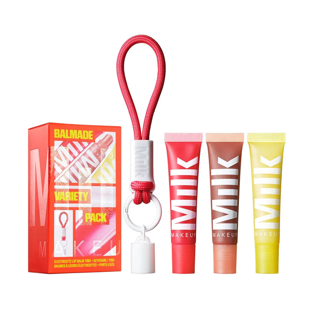Milk Makeup Balmade Electrolyte Lip Balm Trio + Keychain 