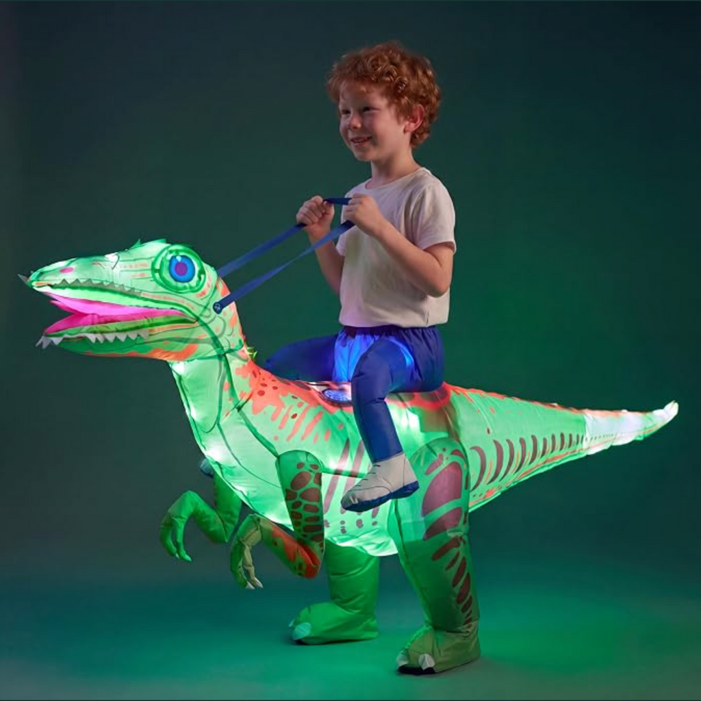 Minetom Halloween Light-Up Inflatable Dinosaur Costume 4-8