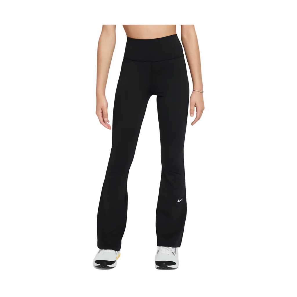 Nike One Girls' Dri-FIT Flared Leggings - Black 