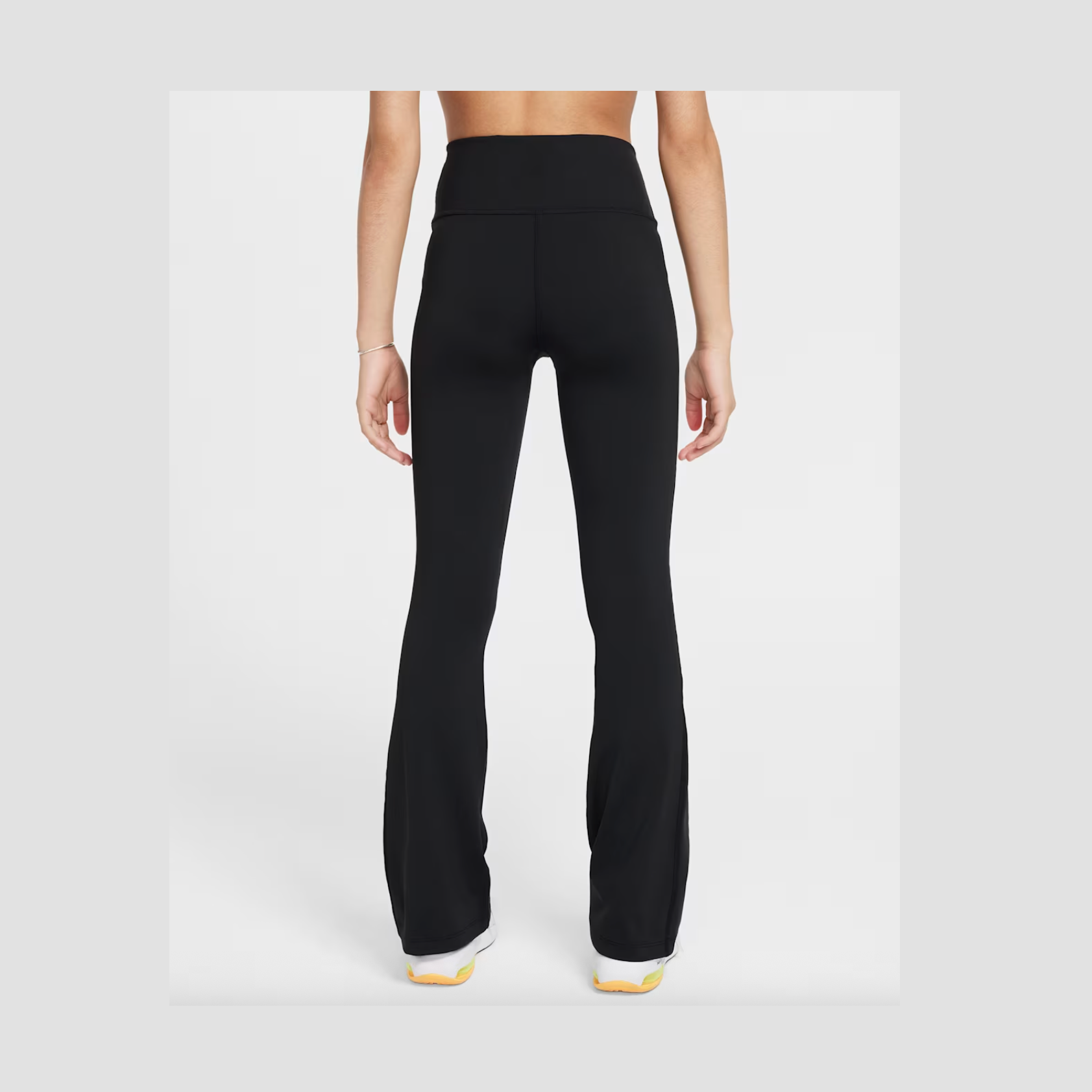 Nike One Girls' Dri-FIT Flared Leggings - Black 